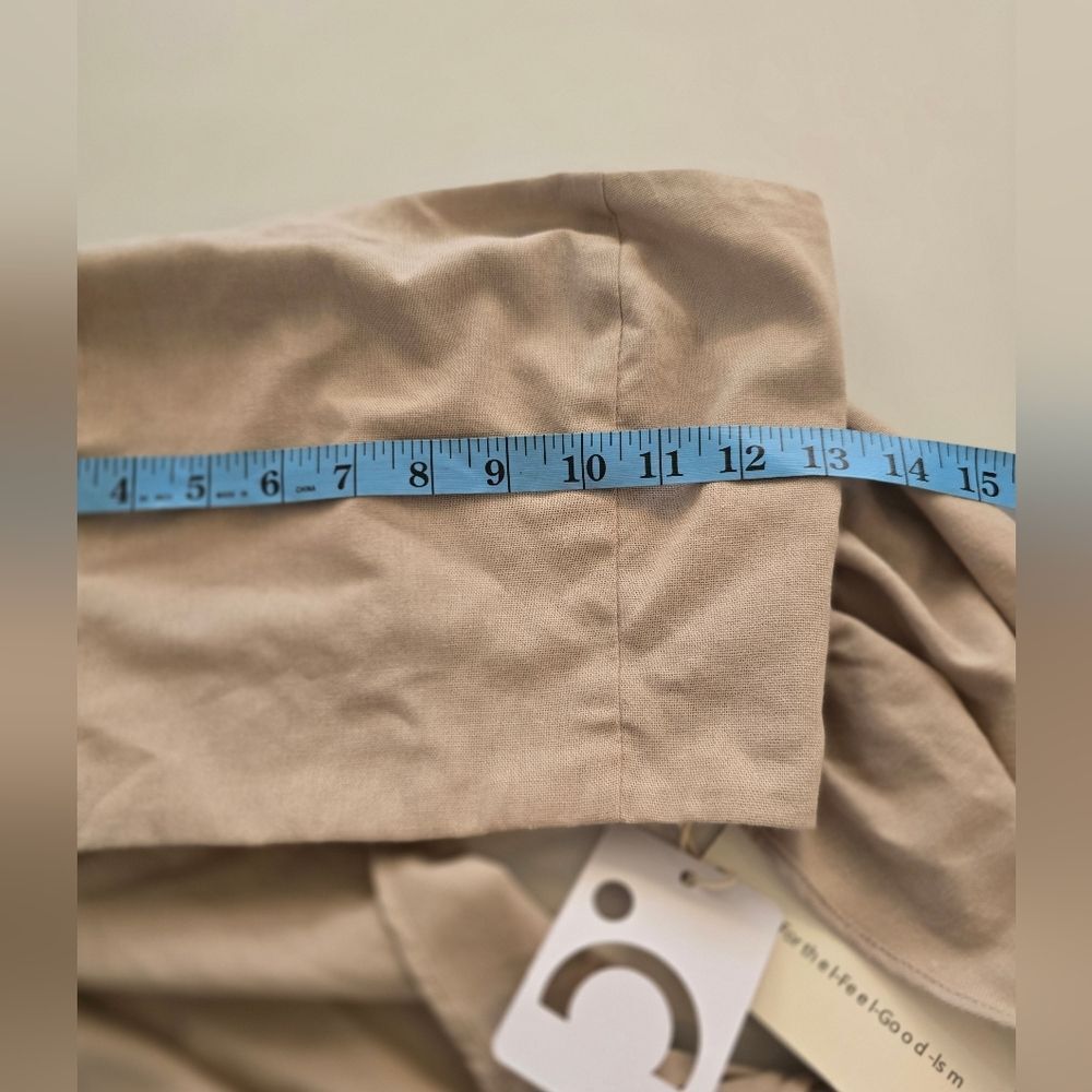 Commense Cotton And Linen Crisscross Halter Tank Top In Khaki Size Xs - Picture 3 of 11